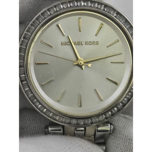 Ladies Michael Kors Women's MK3405 Darci Pave Bezel Watch New Battery Runs - Picture 7 of 14